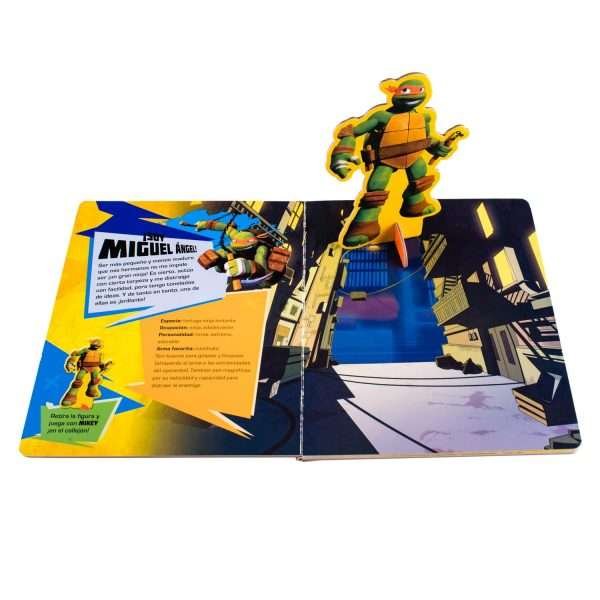 Soy Miguel Ángel – Turtles Ninja,  libro + figura base - Imagen 2